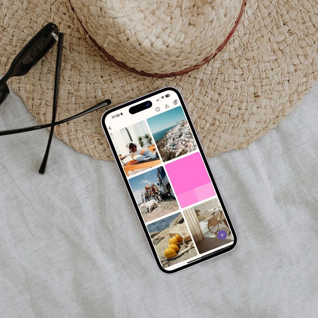 A vision board created with VISIYA