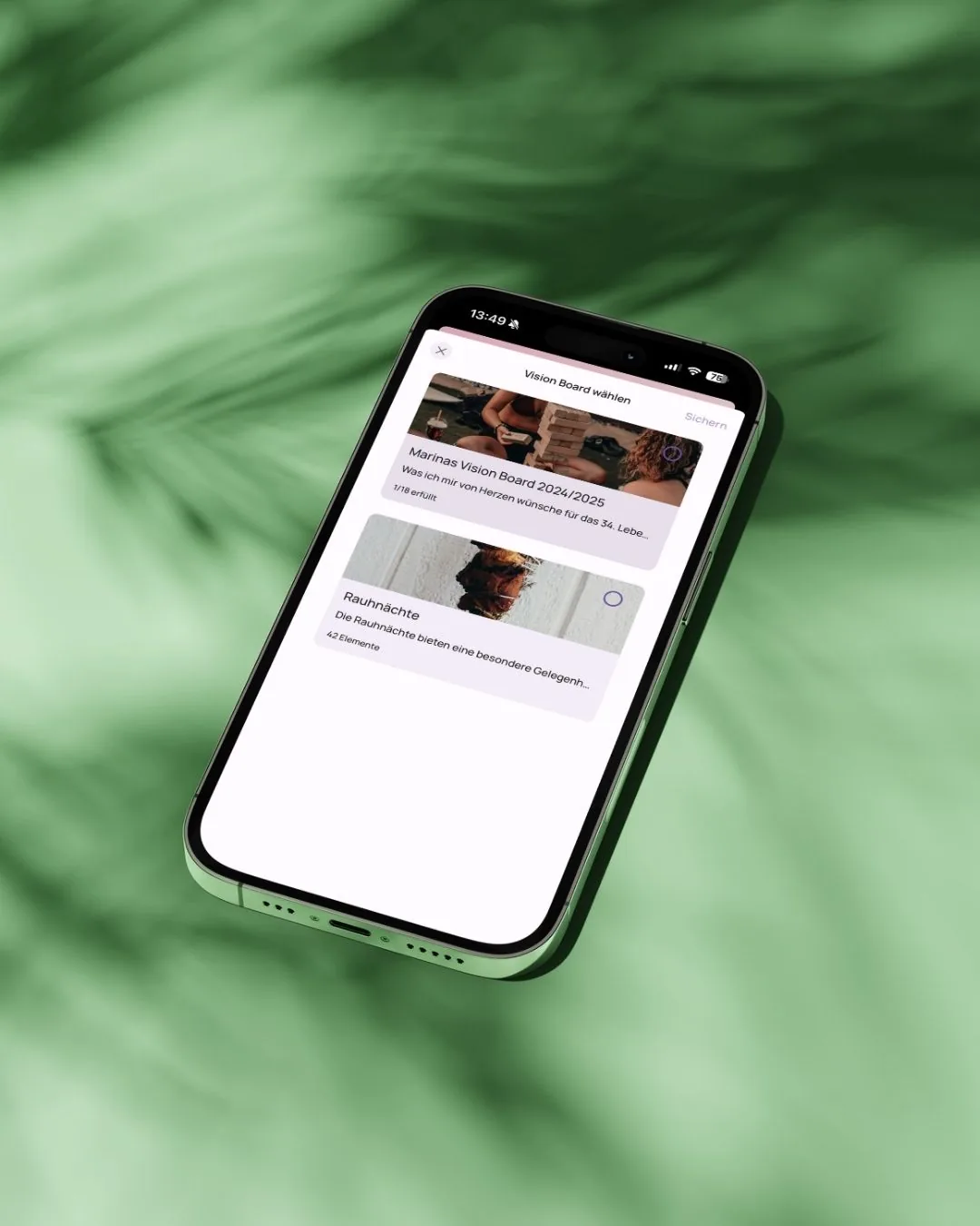 Integriere Affirmationen in dein Vision Board — VISIYA Affirmationen-App
