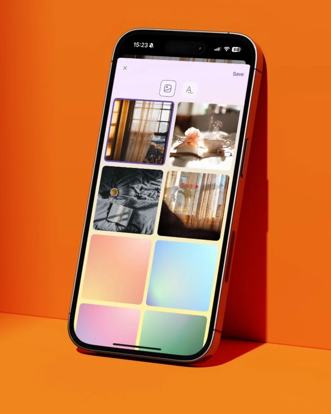 Custom backgrounds & fonts — VISIYA affirmations app