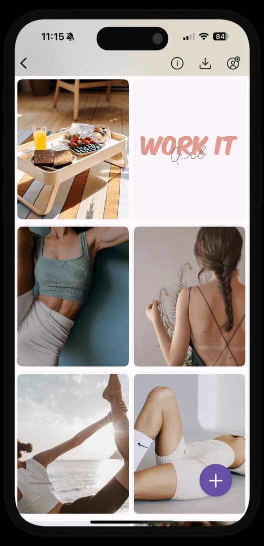 Vision Board für Fitness und Wohlbefinden