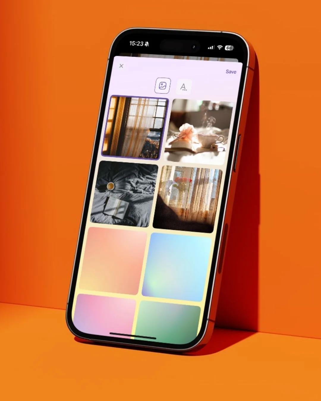 Custom backgrounds & fonts — VISIYA affirmations app