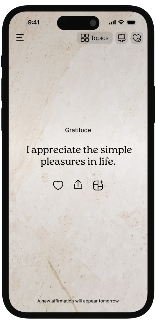 Calming affirmation for inner peace