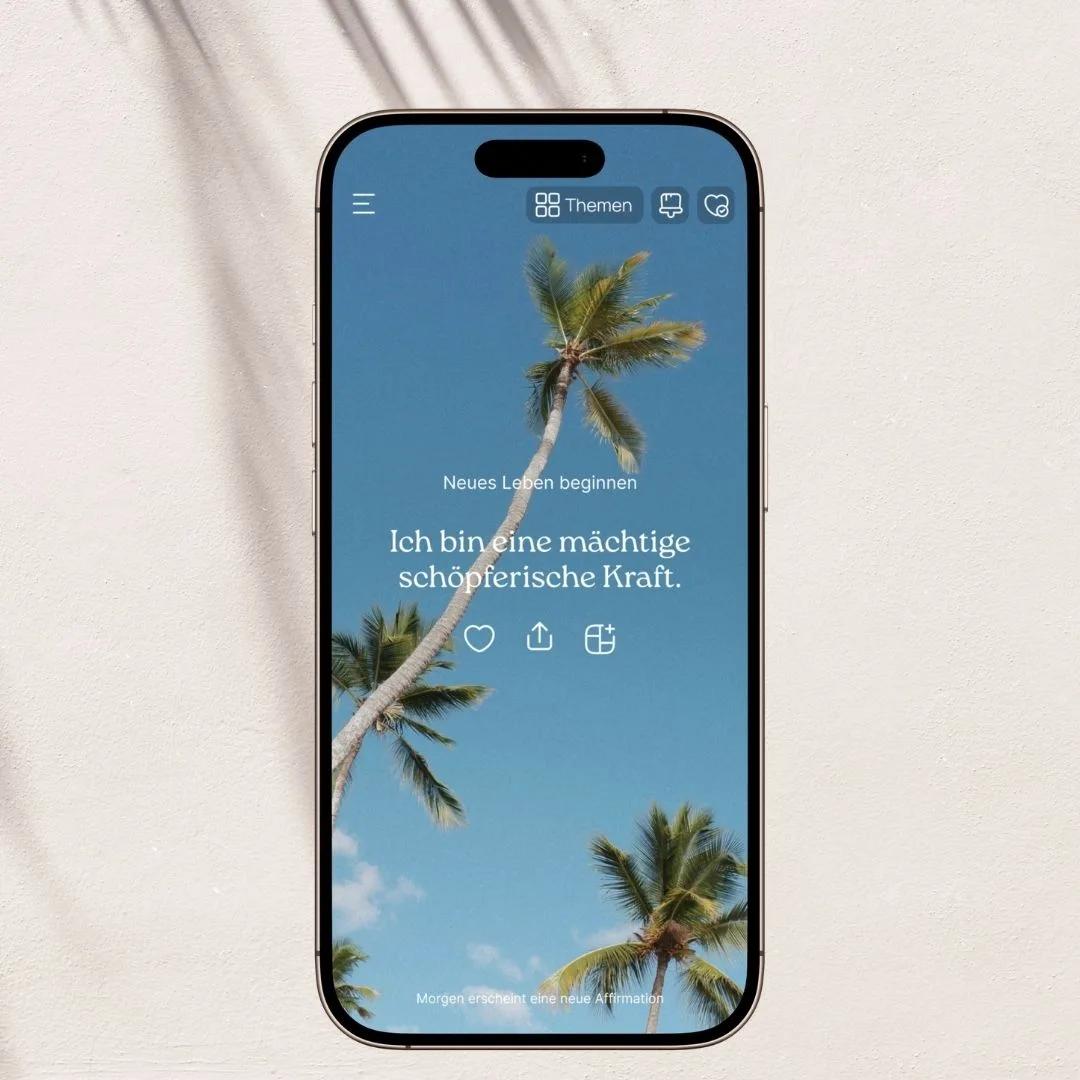Eine tägliche Affirmation in der VISIYA App