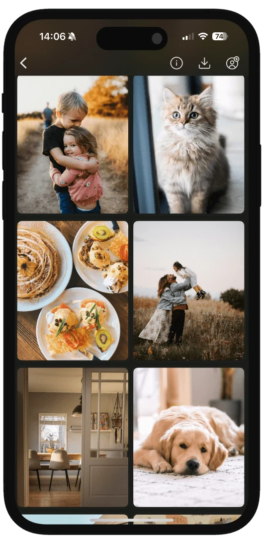 Vision Board auf Korkplatte mit Zeitschriftenausschnitten und dem Wort Vertrauen