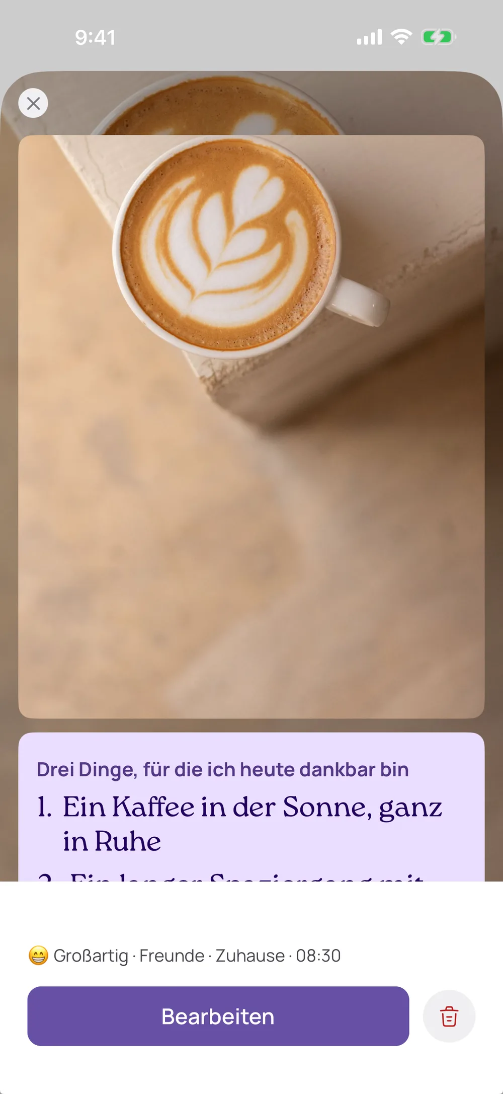 Fotos (Plus) — VISIYA Dankbarkeitstagebuch-App
