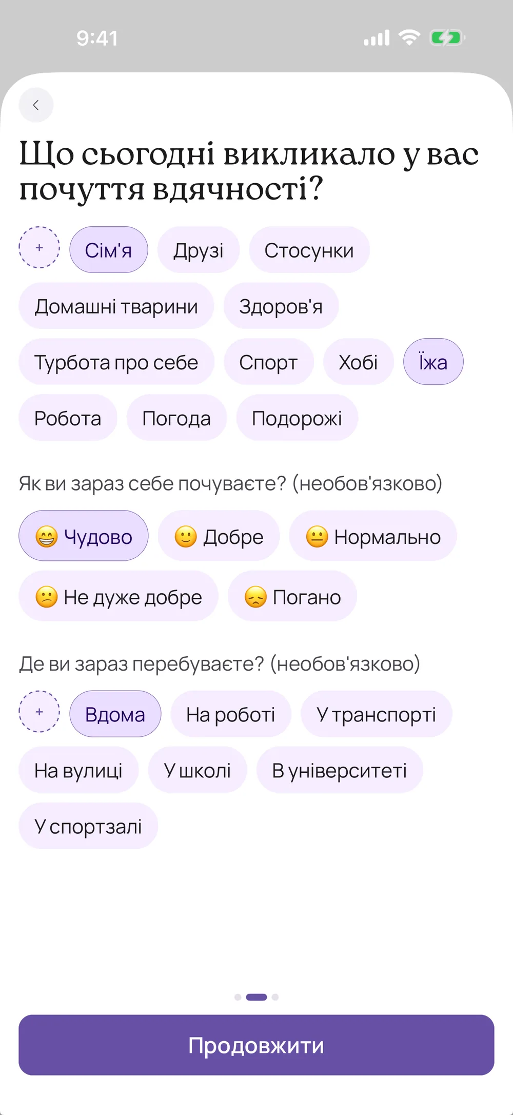 Запис за дві хвилини — щоденник вдячності у VISIYA